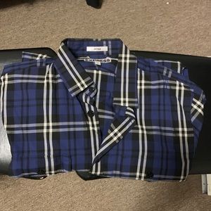 Express fitted casual long sleeve shirt size M